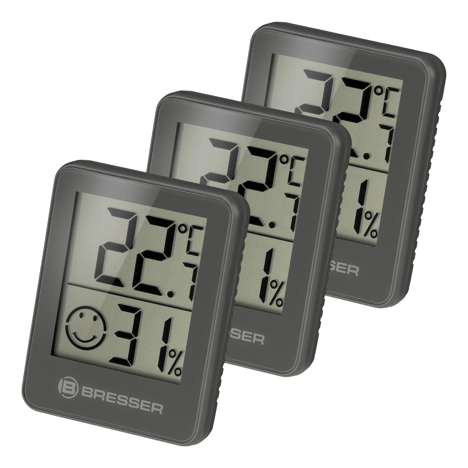 Термометр-гігрометр Bresser Temeo Hygro Indicator 3 шт. Grey (7000010QT5000)