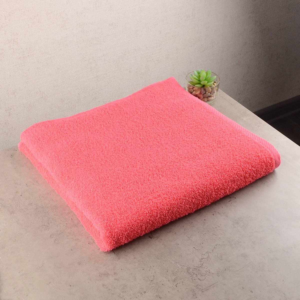 Махровое полотенце для душа GM Textile 70х140 см Коралловый