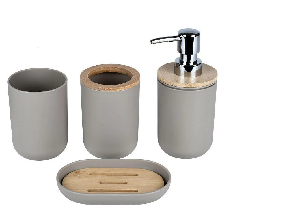 Набор для ванной 4 пр. 16х16х11 см (R100766-BG) Набор для ванной 4 пр. 16х16х11 см (R100766-BG)