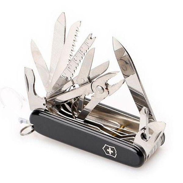 Комплект ніж швейцарський Victorinox SwissChamp та чохол з ліхтариком Black (1.6795.3) - фото 9