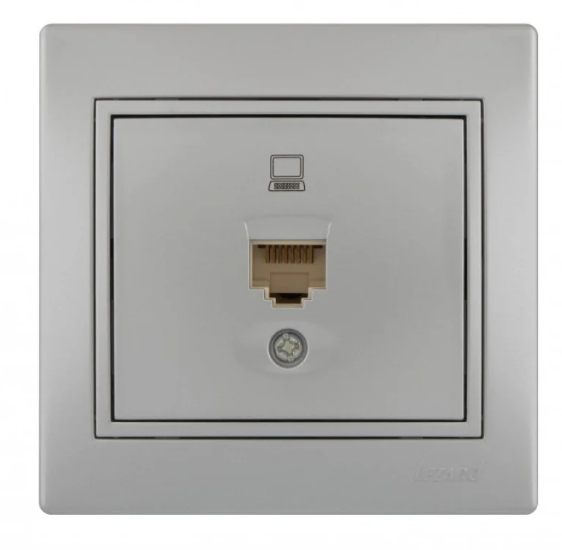 Розетка компьютерная Lezard Mira RJ-45 серый (26264463)