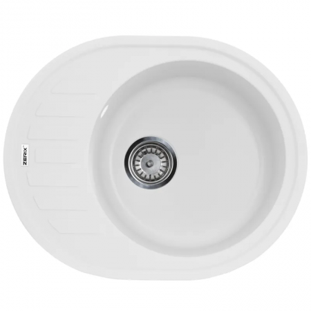 Кухонная мойка Zerix ZS-6250R-01 615х495х200 мм Белый (ZX4547)