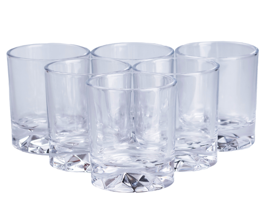 Набір склянок для віскі із товстого скла 6 шт. по 250 мл Прозорий - фото 2