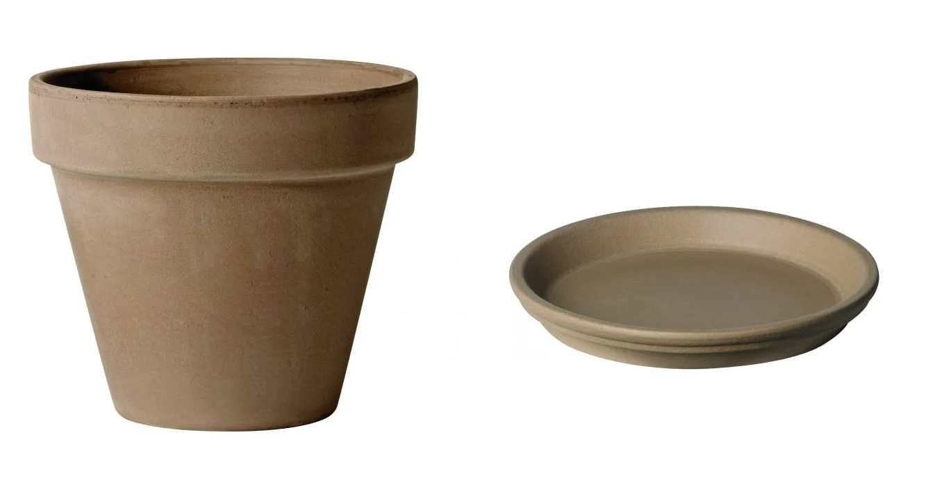 Горщик з піддоном DEROMA гладкий 15х17 см 1,7 л Мокко (000006324) - фото 1 Горщик з піддоном DEROMA гладкий 15х17 см 1,7 л Мокко (000006324) - фото 1