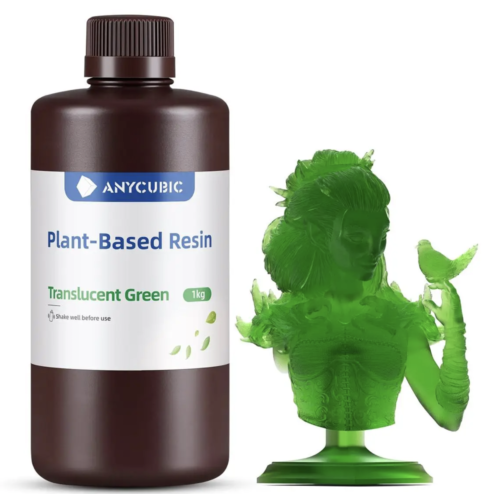 Фотополимерная смола Anycubic Plant-Based UV Resin на растительной основе Translucent Green (SSWTG-108E)