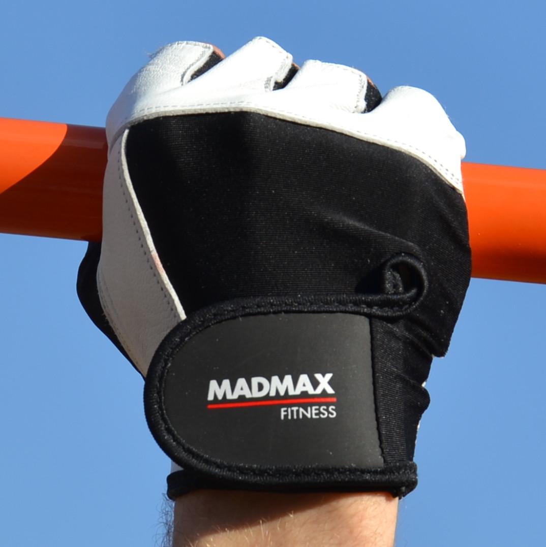 Перчатки для фитнеса MadMax MFG-444 Fitness XL White (21462982) - фото 9