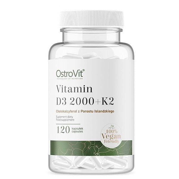 Витамин D для спорта OstroVit Vege Vitamin D3 2000+K2 120 капс. (000023028)