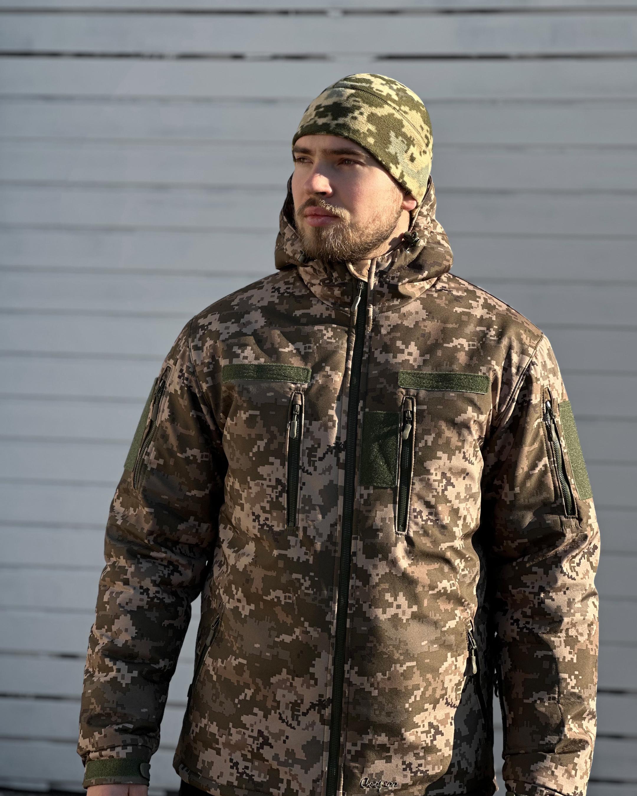 Куртка зимова Cooperr Soft Shell Jacket V 3XL Піксель (KUR-8.4.3XL) - фото 2 Куртка зимова Cooperr Soft Shell Jacket V 3XL Піксель (KUR-8.4.3XL) - фото 2