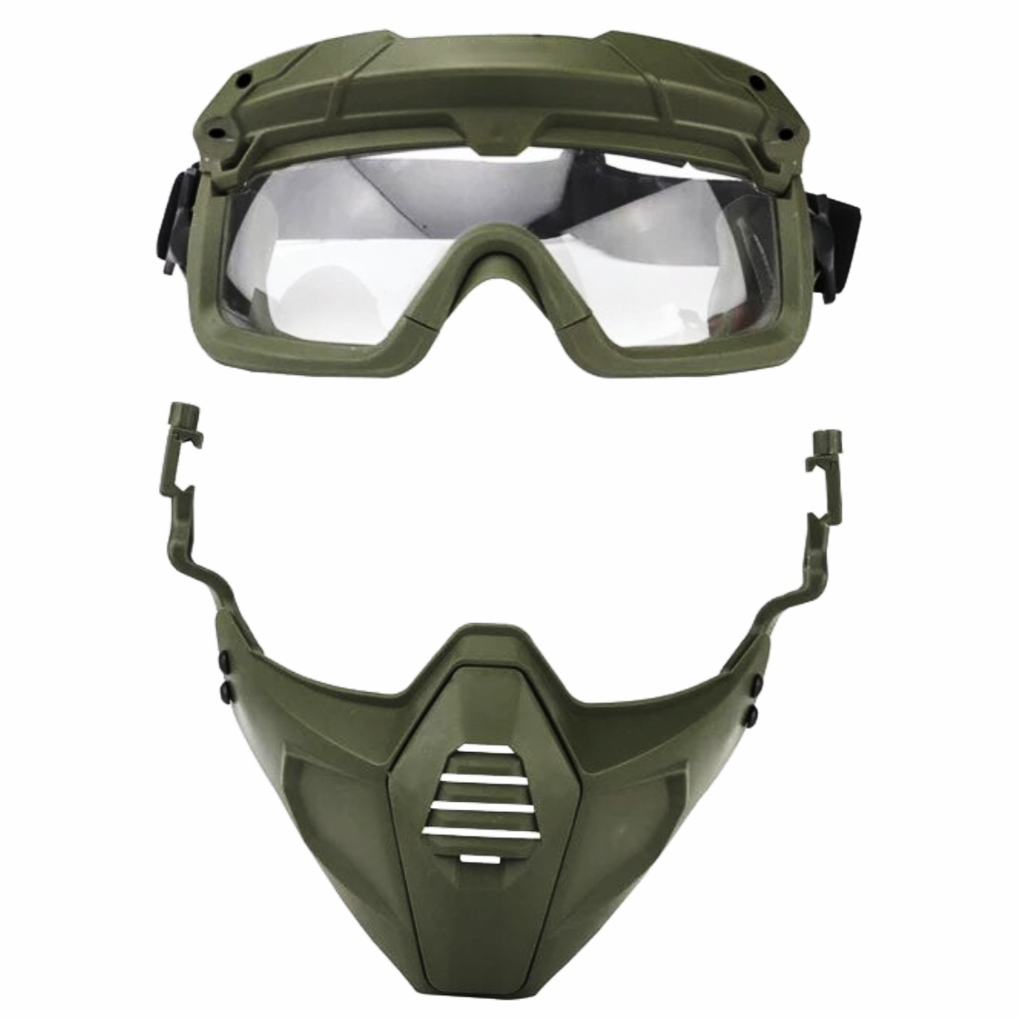 Маска-окуляри Ghost Iron Man з кріпленням до шолома Airsoft Олива (MK001017) - фото 6