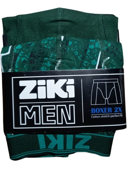 Набор трусов-боксеров мужских Ziki MEN 2 шт. ХS Темно-зеленый Цветочный (46578)