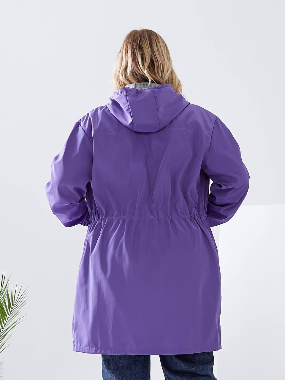 Плащ демісезонний Aiza А102 з капюшоном р. 42-44 Фіолетовий (11719157) - фото 6