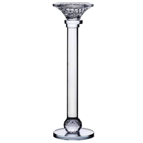 Подсвечник стеклянный Crystal lotus декоративный 29 см Прозрачный