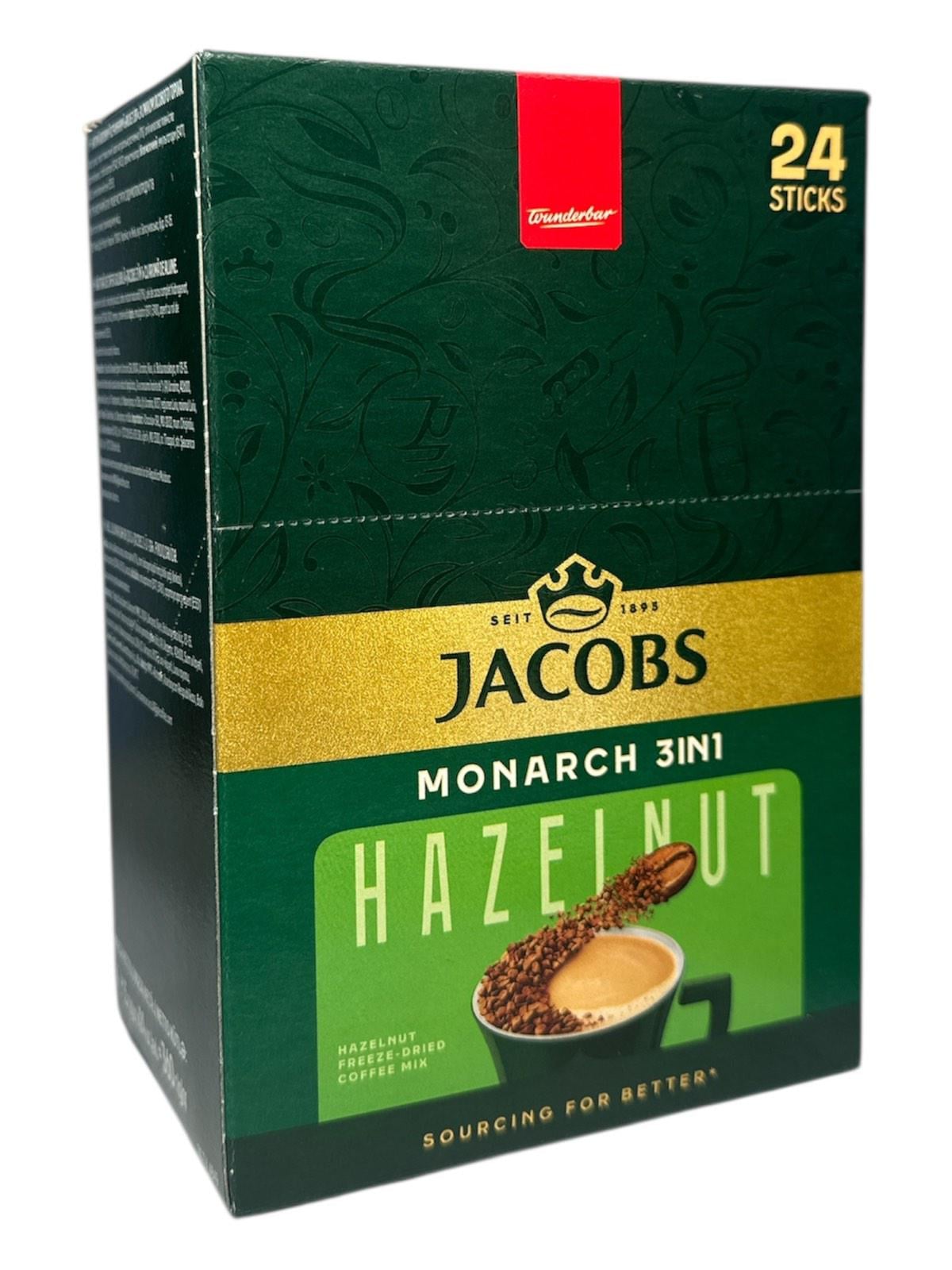 Кофе Jacobs Hazelnut 3в1 со вкусом лесного ореха 24 стика 15 г (53920)