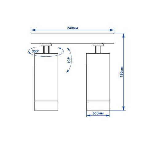 Точечный светильник Feron AL556-2 20 Вт 4000К Белый (40109) - фото 3 Точечный светильник Feron AL556-2 20 Вт 4000К Белый (40109) - фото 3