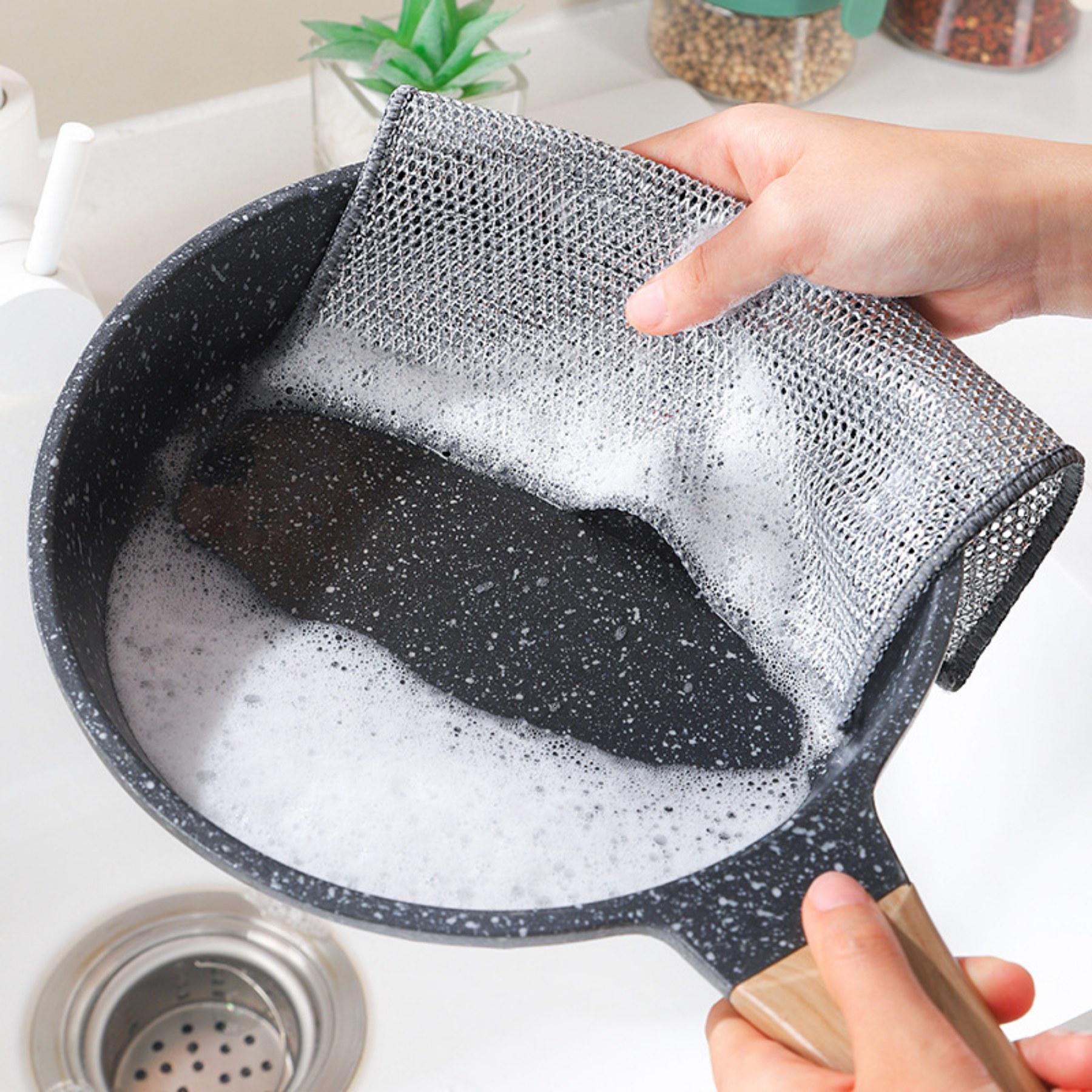 Набор салфеток многоразовых металлических для кухни 20х20 см 10 шт. - фото 4 Набор салфеток многоразовых металлических для кухни 20х20 см 10 шт. - фото 4