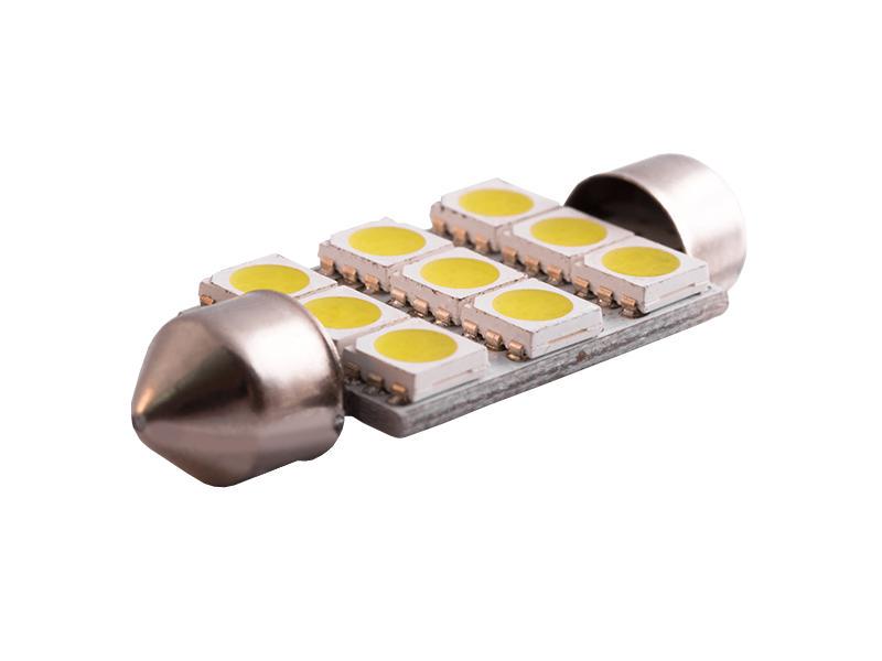 Автомобильная лампа светодиодная LEDUA S85 41 мм 9 SMD 5050 12V Белый (79)