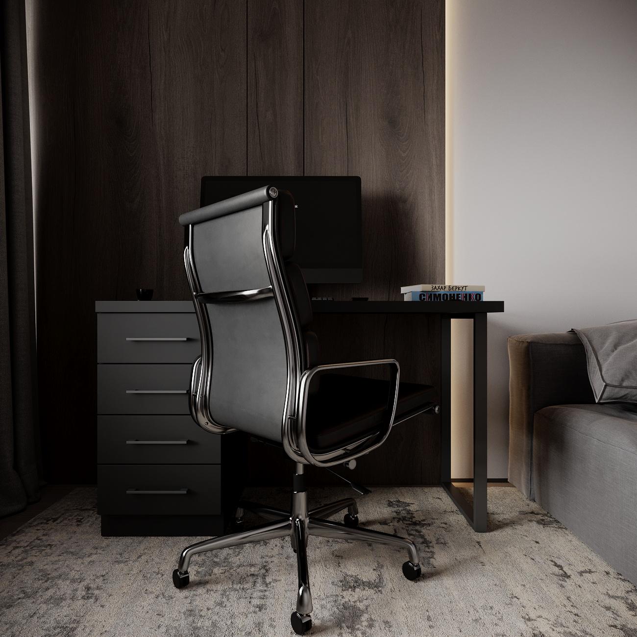 Компьютерный стол Mebellini Торонто лофт 1200x600x770 мм Черный (арт.SKEP1000-200) - фото 7 Компьютерный стол Mebellini Торонто лофт 1200x600x770 мм Черный (арт.SKEP1000-200) - фото 7