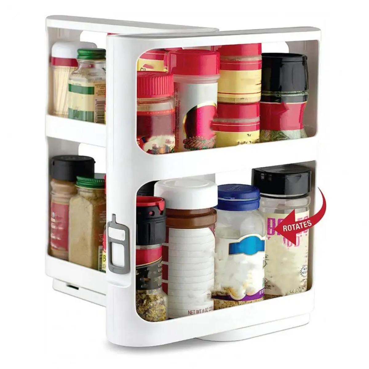 Органайзер поворотний для спецій Rotating storage rack (91561) - фото 2 Органайзер поворотний для спецій Rotating storage rack (91561) - фото 2