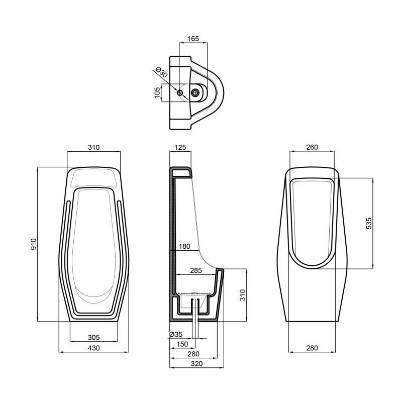 Пісуар підлоговий Q-tap Stork 430x340x920 White (FRRS00045965) - фото 2