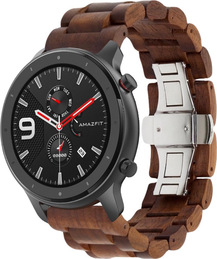 Ремешок деревянный WoodLock для Amazfit GTR 47 мм Brown (28678-30)
