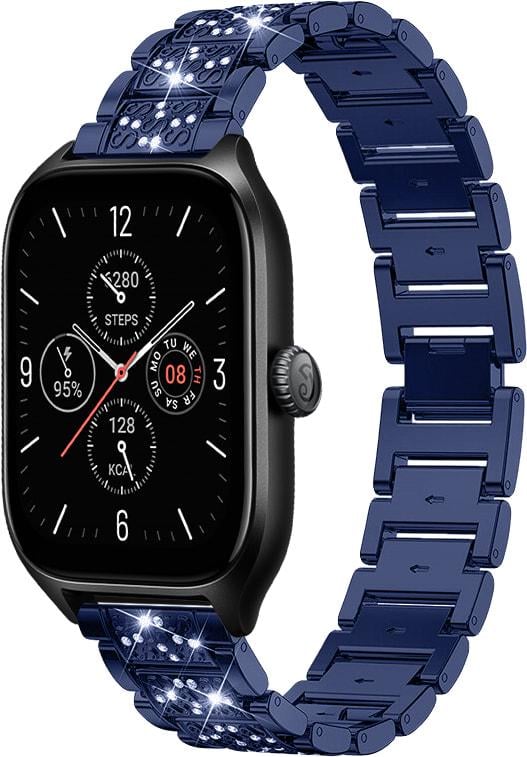 Браслет металлический Glam для Amazfit GTS 4/Mini Blue (32818-28) Браслет металлический Glam для Amazfit GTS 4/Mini Blue (32818-28)