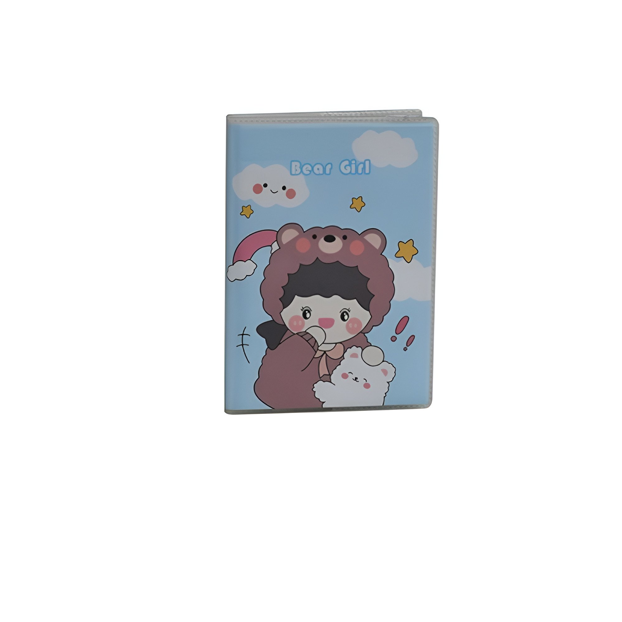 Блокнот мягкий Stenson Girl Девушка-медвежонок А7/64 листов/ Голубой (WW01579ST)