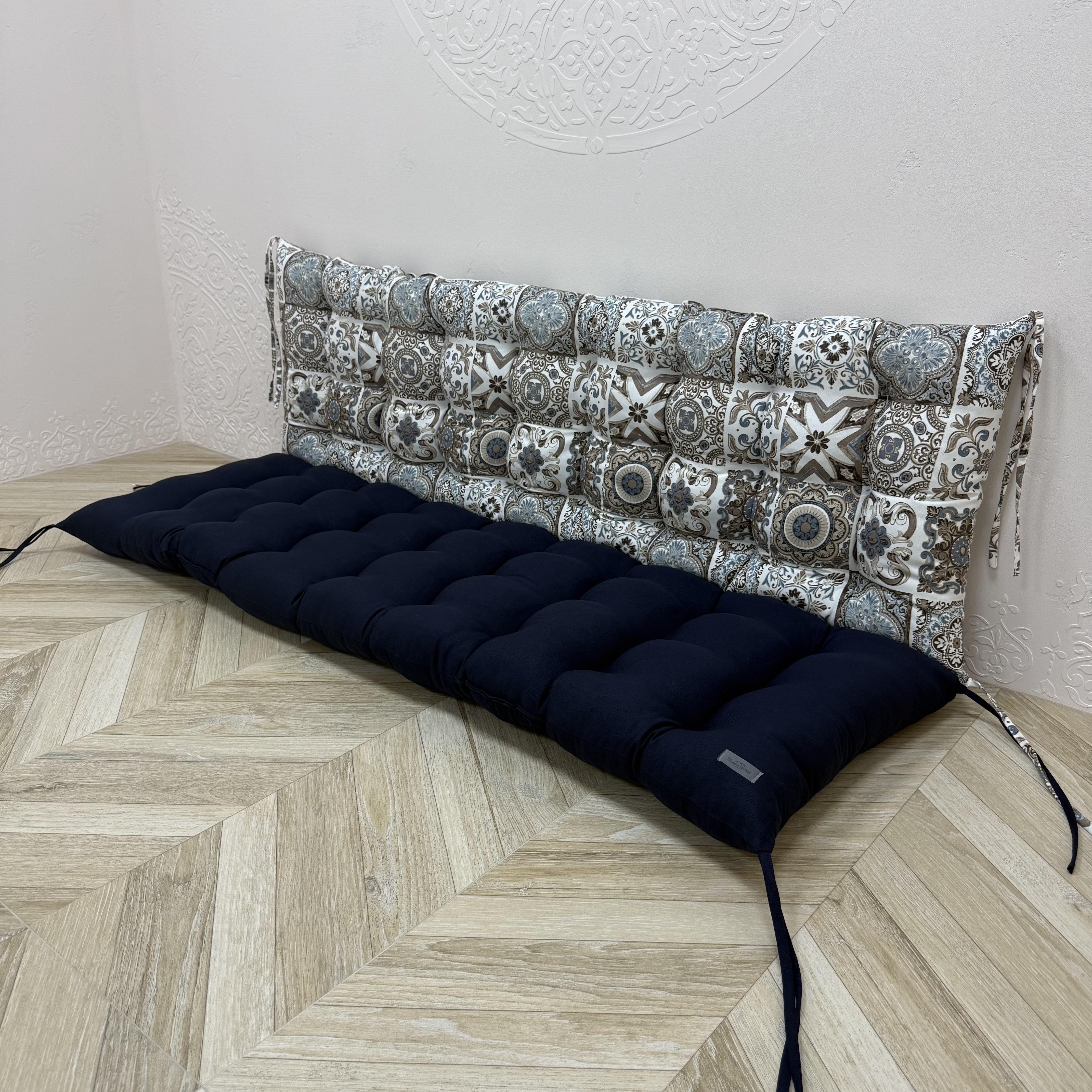 Подушка Comfort Home Abstraction blue на поддоны/качели/каркасы/садовая мебель комбинированная панама 100х50х50 см