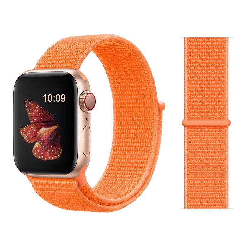 Ремінець нейлоновий Sport Loop Band для Apple Watch 38/40/41 мм Series SE/7/6/5/4/3/2/1 №35 Papaya - фото 2