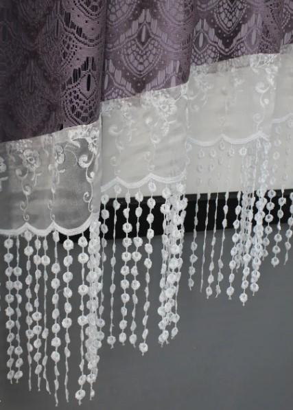 Гардина з аркою сітка макраме 280х170 см Баклажановий/Білий (000к 51-192) - фото 4 Гардина з аркою сітка макраме 280х170 см Баклажановий/Білий (000к 51-192) - фото 4