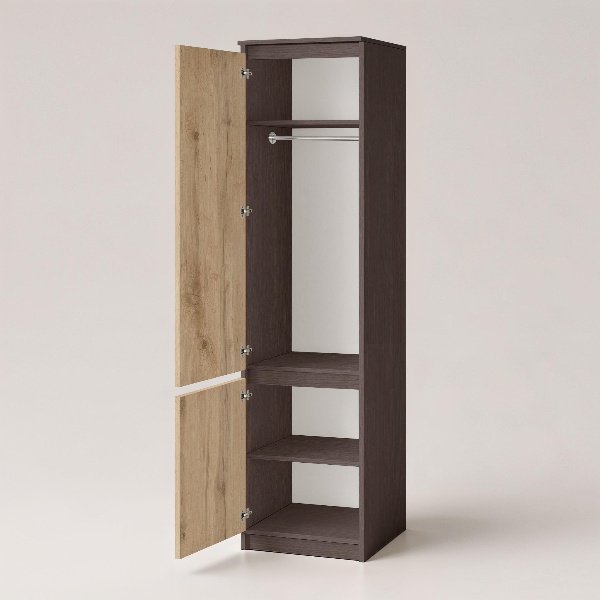 Шафа-пенал зі штангою T-218 500х498х2117 мм Венге Магія/Дуб Аппалачі - фото 2 Шафа-пенал зі штангою T-218 500х498х2117 мм Венге Магія/Дуб Аппалачі - фото 2