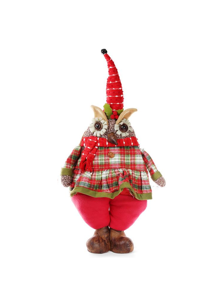 Новогодняя Игрушка мягкая Нарядная сова 60 см
