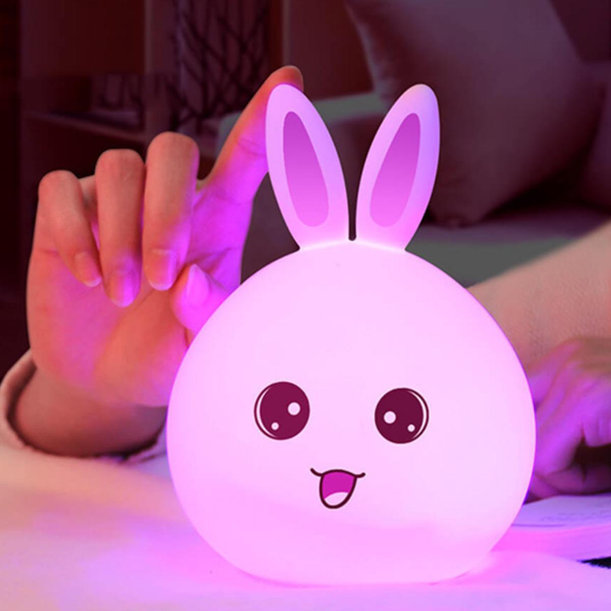 Нічник акумуляторний силіконовий Led Rabbit Soft Touch Зайчик - фото 2