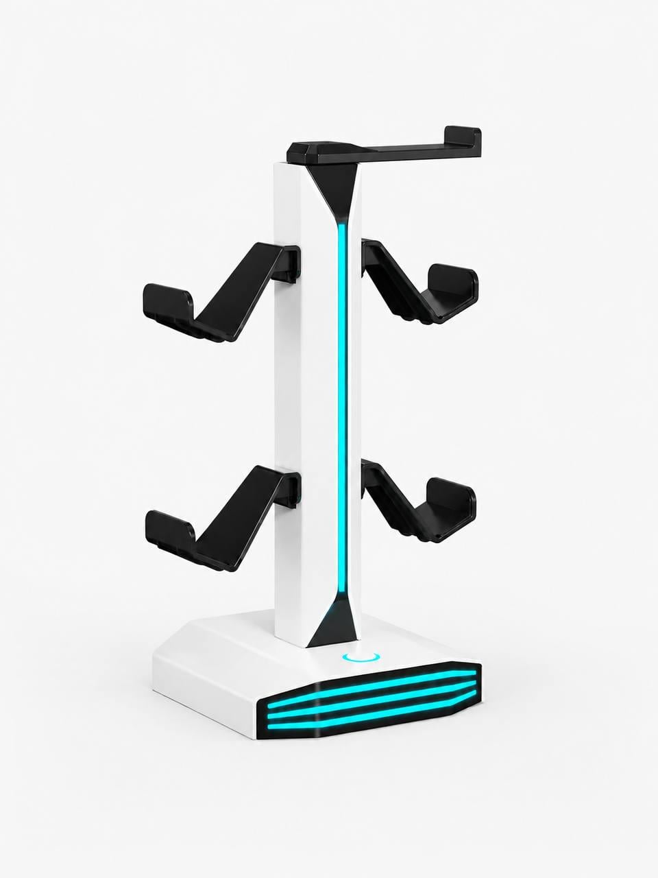 Подставка для наушников и геймпадов RGB с подсветкой 9 режимов 2 USB и Type-C (36947250)