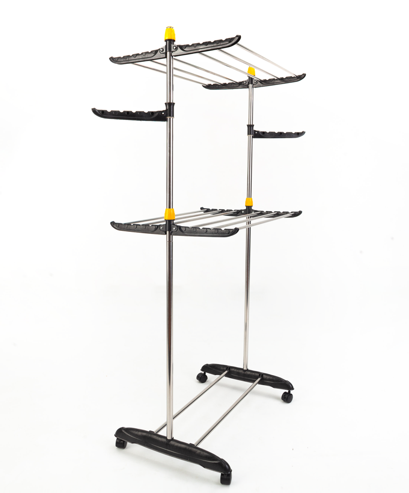 Сушилка для белья складная вертикальная Stenson TD01229 116x50x145 см Серебристый - фото 6 Сушилка для белья складная вертикальная Stenson TD01229 116x50x145 см Серебристый - фото 6