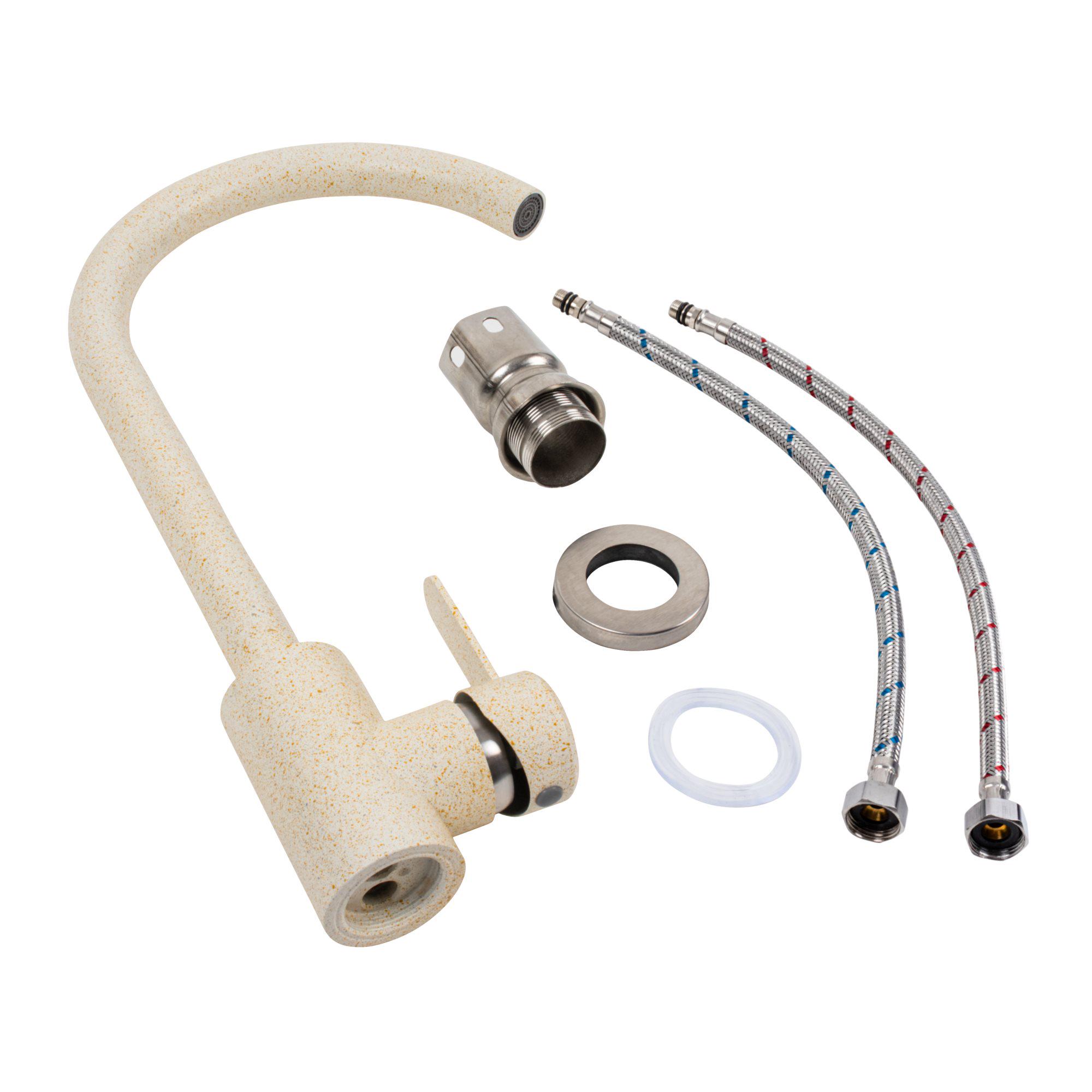 Смеситель кухонный Platinum 7990 NEST Песок - фото 2