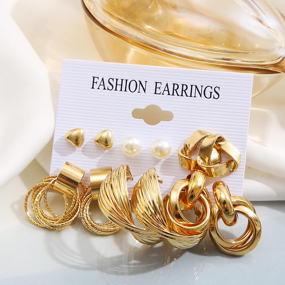 Сережки жіночі 14903 3 шт. Золотистий (4997059) Сережки жіночі 14903 3 шт. Золотистий (4997059)