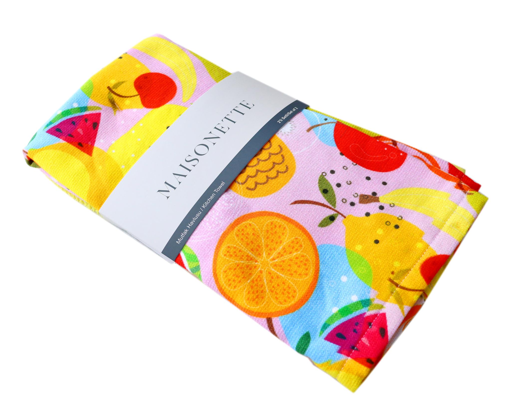 Набір рушників Maisonette Fruit 40х60 см 375 г/м2 2 шт. Жовтий - фото 4