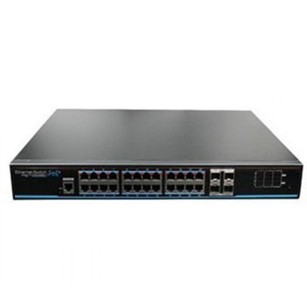 PoE керований комутатор UTEPO UTP3-GSW2404S-MTP25 (24xPOE, 1xLAN, 4xSFP)