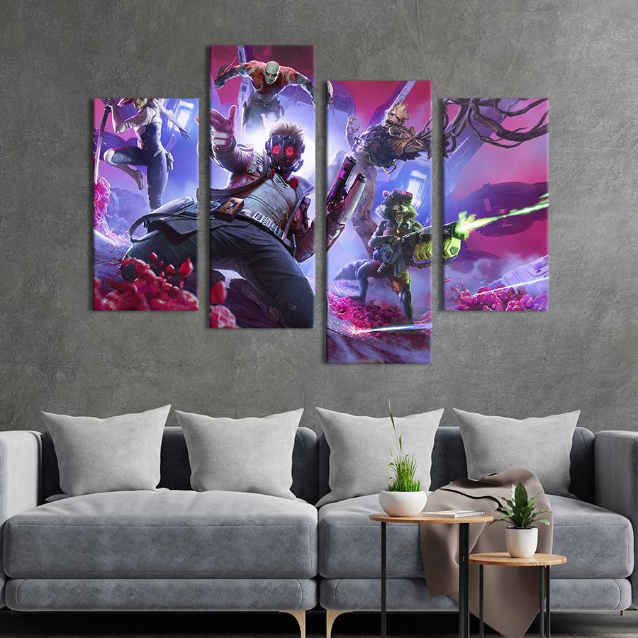 Картина модульная из 4 частей Космические Стражи Галактики L 129x90 см (726-42)