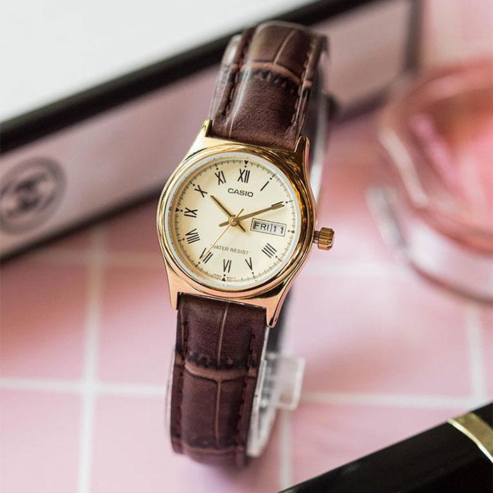 Наручные часы женские Casio LTP-V006GL-9B Timeless Collection Lady Timeless Collection Желтый (2917387988)