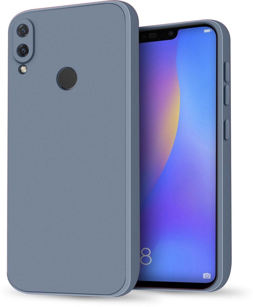 Силиконовый чехол HardCorner Huawei P Smart Plus (с микрофиброй) Gray Blue (35398-6D)