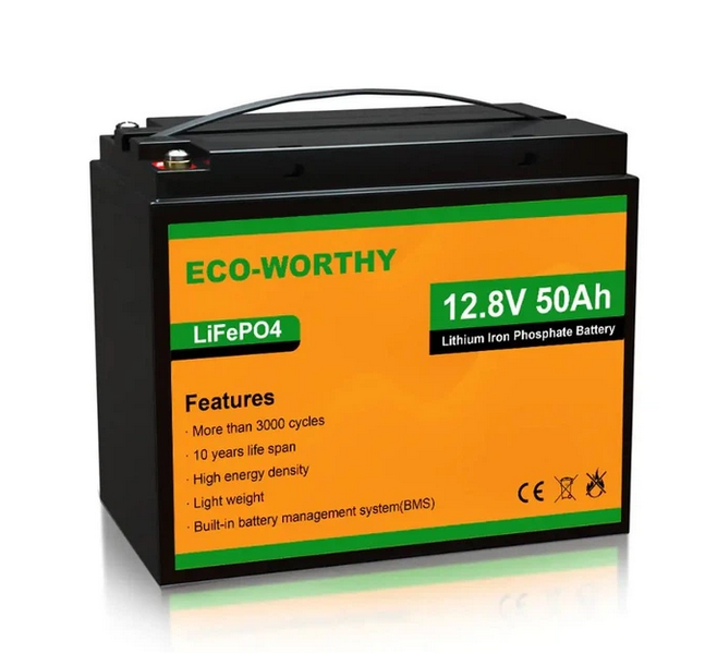 Батарея аккумуляторная для ИБП ECO-WORTHY LiFePO4 12,8V 50 Ah 600Wh с BMS