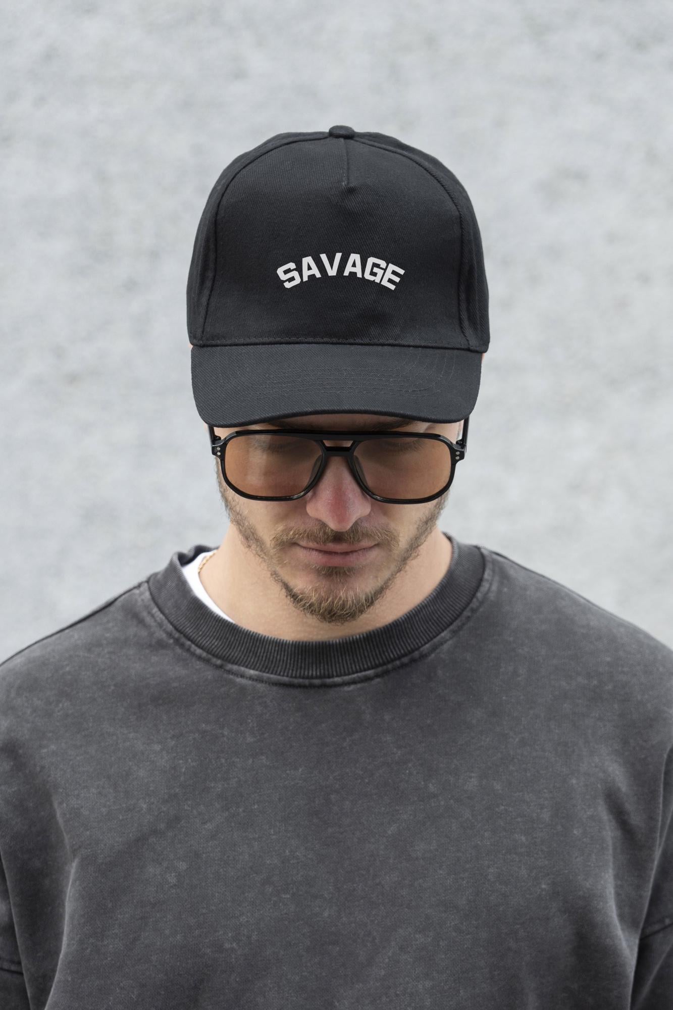 Бейсболка Without с принтом Savage унисекс Black (8049773)