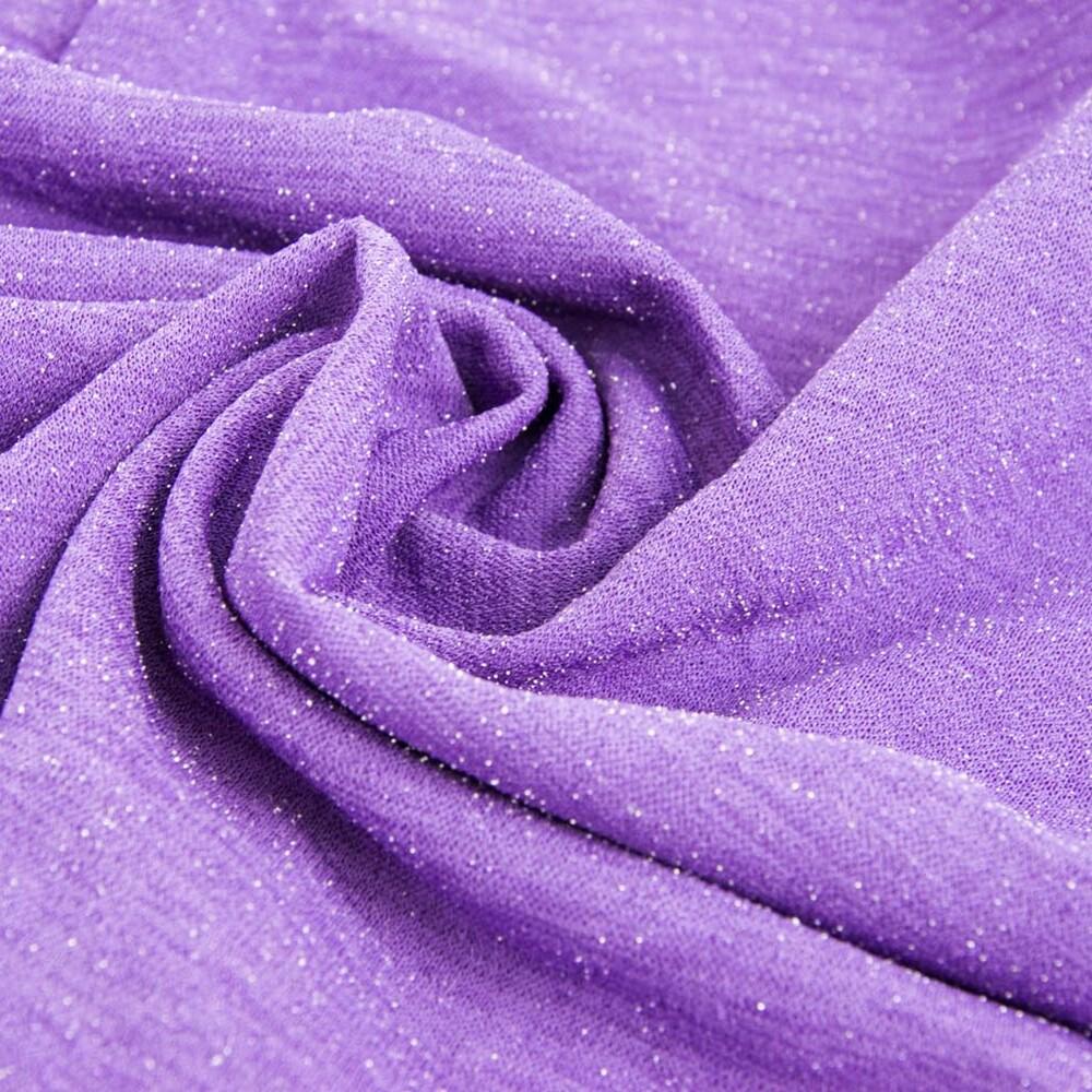 Ткань трикотаж Мона с металликом V-9 Сирень (12602)