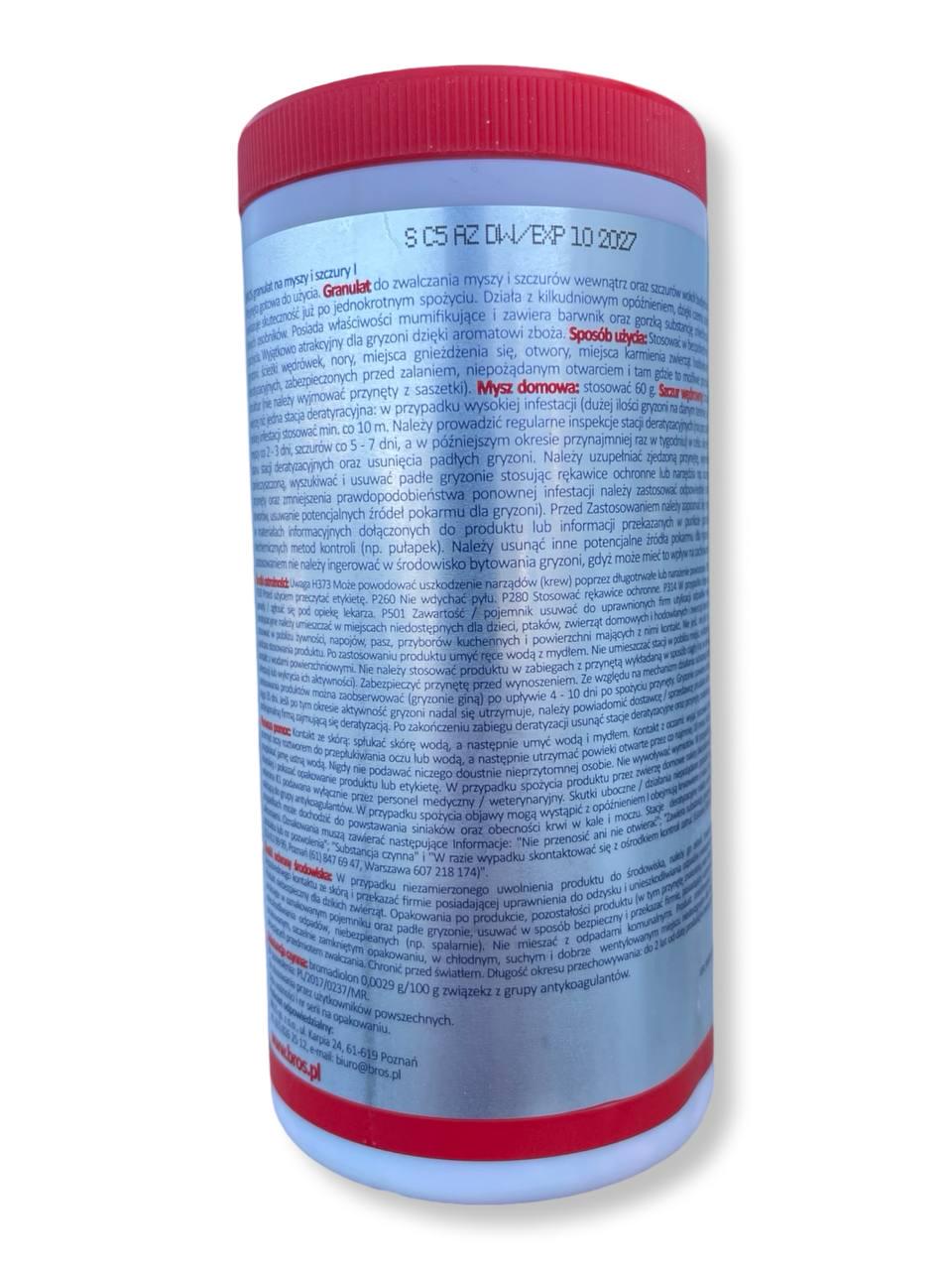Гранулы от мышей и крыс Bros Родентицид мумифицирующий 250 г (20708830) - фото 2 Гранулы от мышей и крыс Bros Родентицид мумифицирующий 250 г (20708830) - фото 2