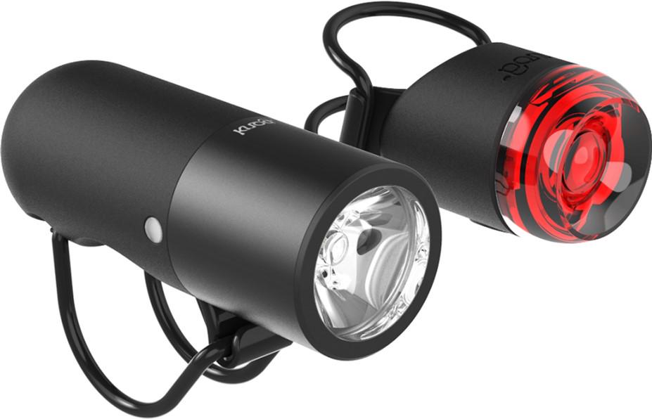 Комплект Knog фара + задняя мигалка Plugger Front Twinpack 350/10 Lumens(with Plug Rear) (12614)