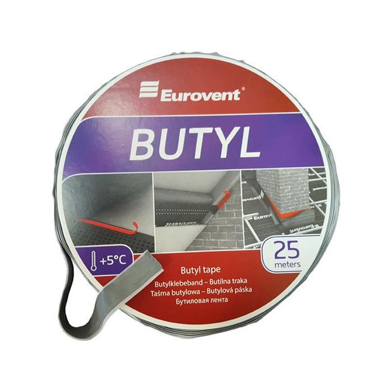 Стрічка бутилова Eurovent BUTYL пароізоляційна двостороння 25 м (25587)