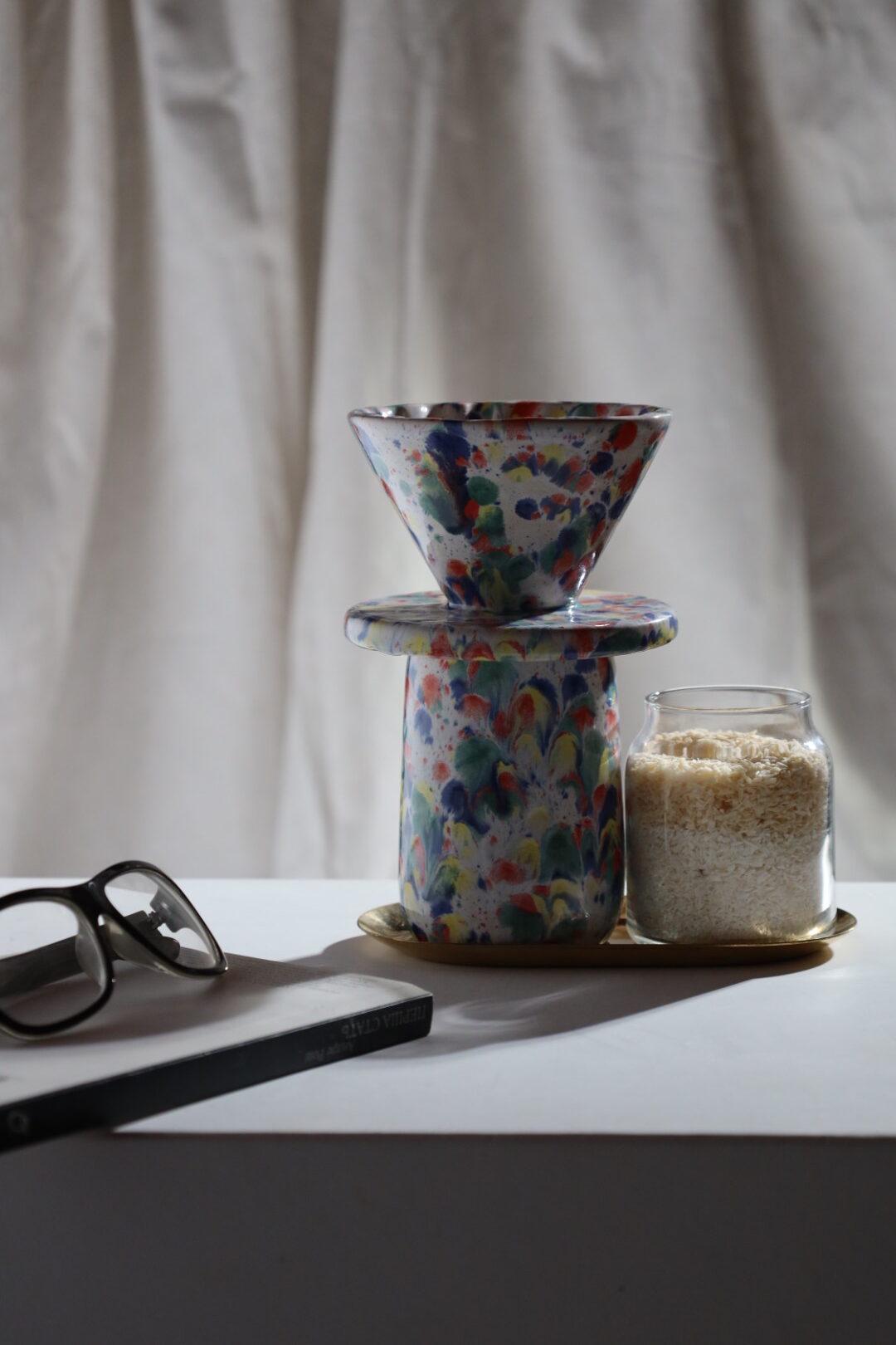 Набор ручной работы кофейный Арлекин пуровер/воронка V60/чашка (POV-002) - фото 12 Набор ручной работы кофейный Арлекин пуровер/воронка V60/чашка (POV-002) - фото 12