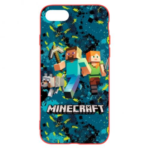 Чехол для iPhone 8 Minecraft Steve Alex And Dog (6848195-3-134799)