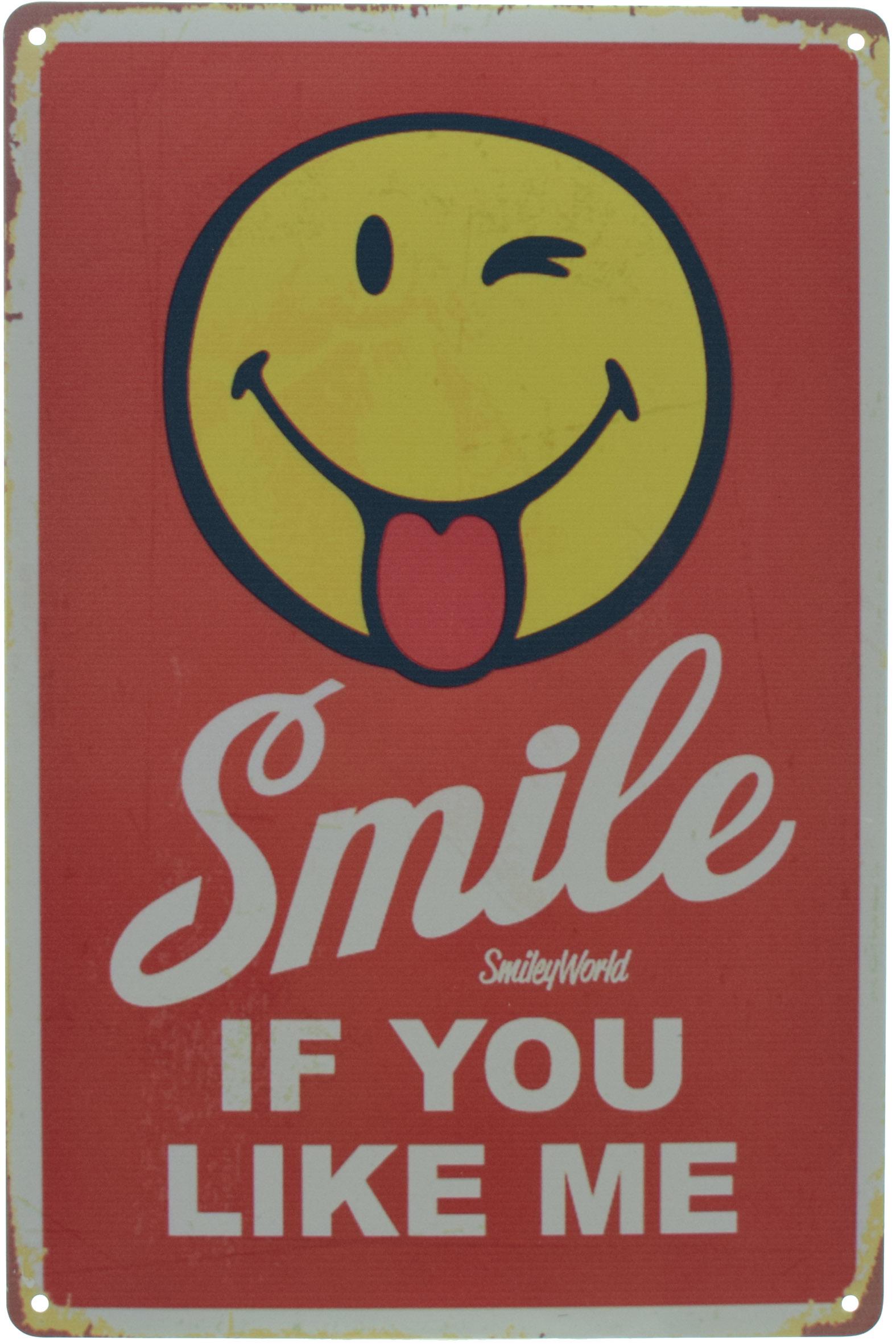 ᐉ Табличка металлическая Улыбнись Если Я Тебе Нравлюсь/Smile if You ...